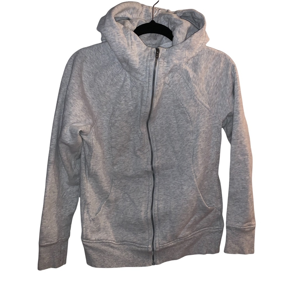 Lululemon scuba hoodie light cotton Heathered core light gray size 10